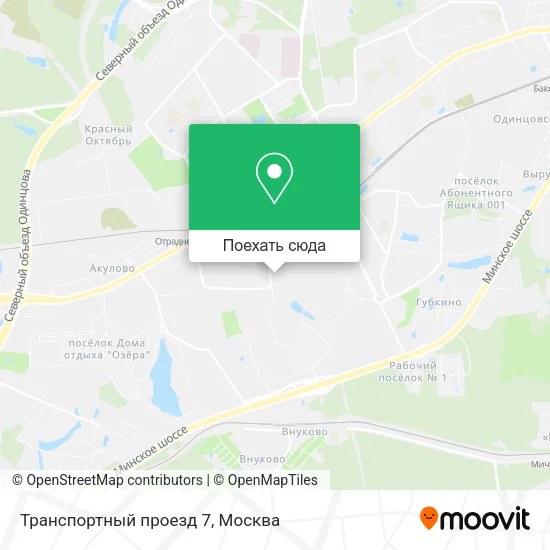 Карта Транспортный проезд 7