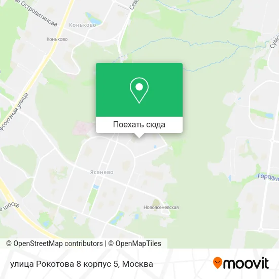 Карта улица Рокотова 8 корпус 5