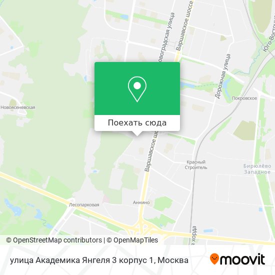 Карта улица Академика Янгеля 3 корпус 1