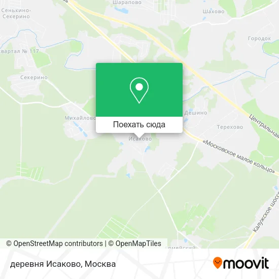 Карта деревня Исаково