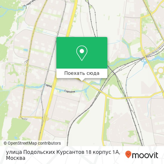 Карта улица Подольских Курсантов 18 корпус 1А