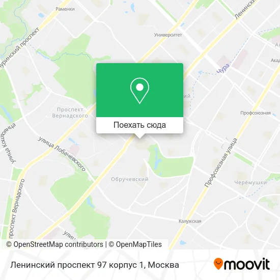 Карта Ленинский проспект 97 корпус 1