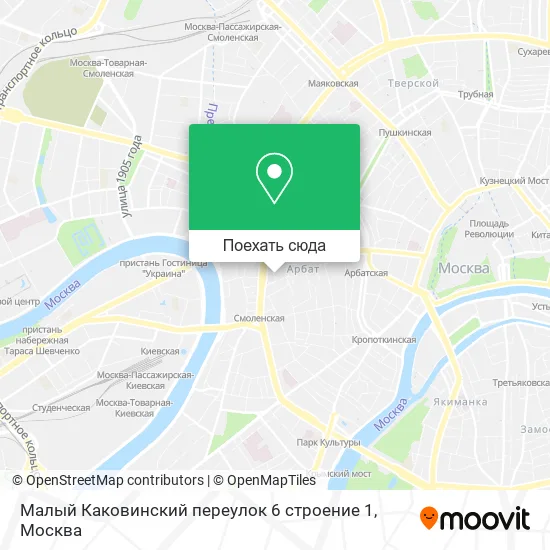 Карта Малый Каковинский переулок 6 строение 1