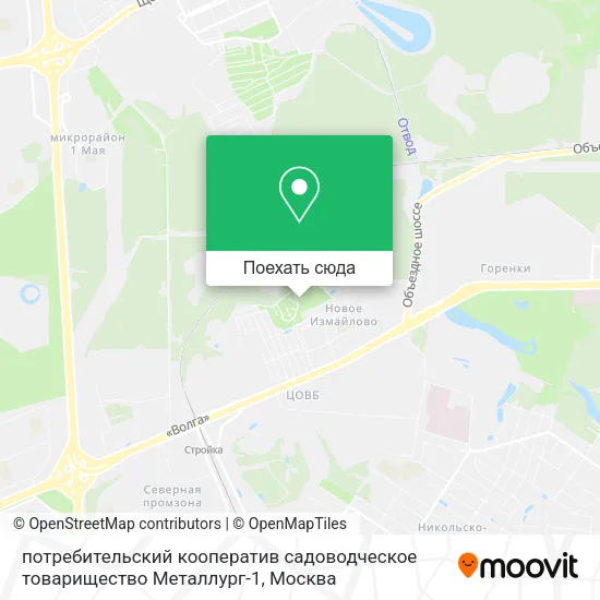 Карта потребительский кооператив садоводческое товарищество Металлург-1