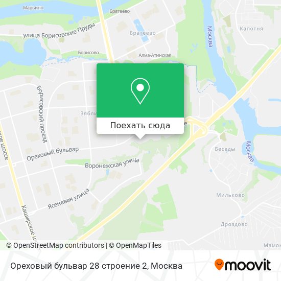 Карта москвы ореховый бульвар 28