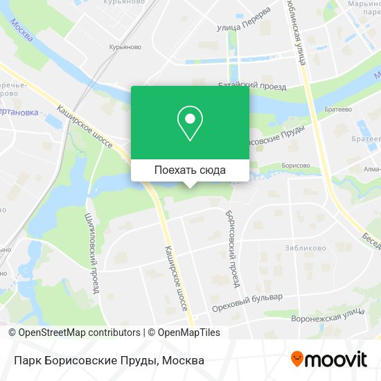 Карта Парк Борисовские Пруды