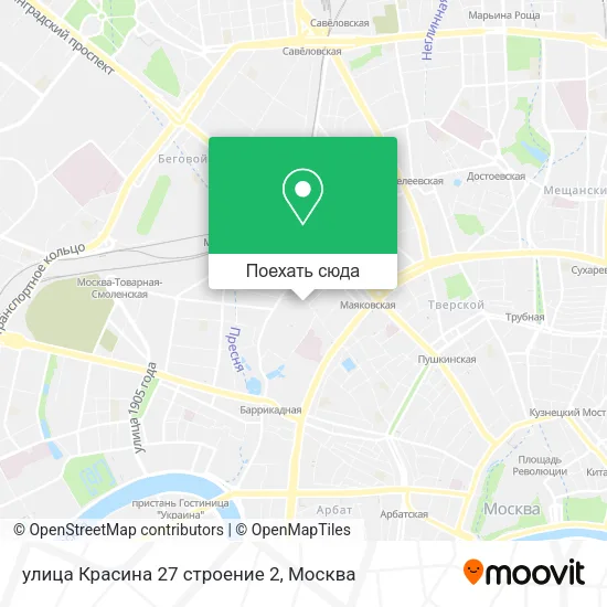 Карта улица Красина 27 строение 2