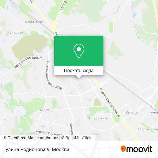 Карта улица Родионова 9
