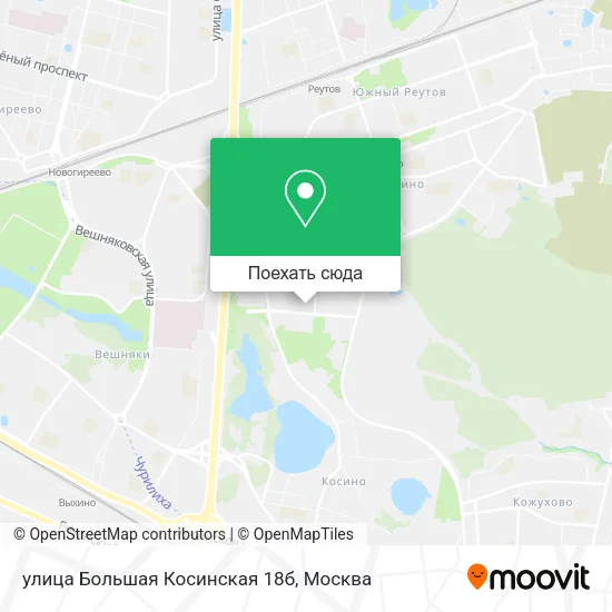 Карта улица Большая Косинская 18б