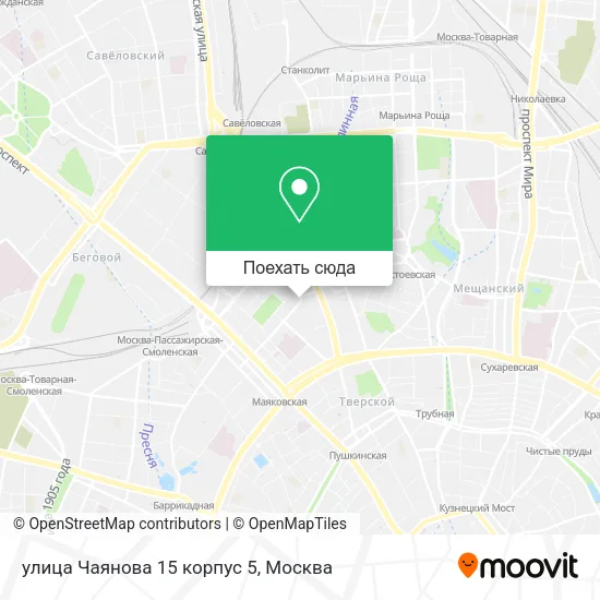 Карта улица Чаянова 15 корпус 5