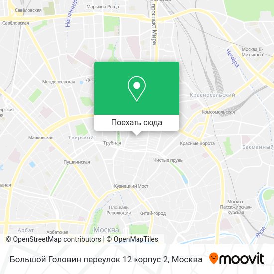Карта Большой Головин переулок 12 корпус 2