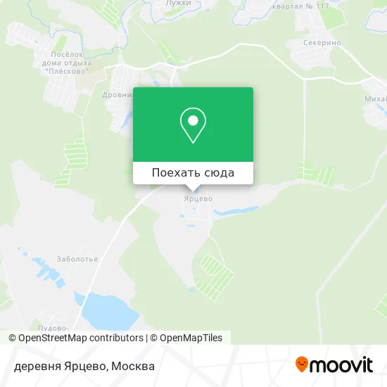 Карта деревня Ярцево