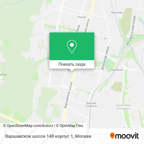Карта Варшавское шоссе 148 корпус 1