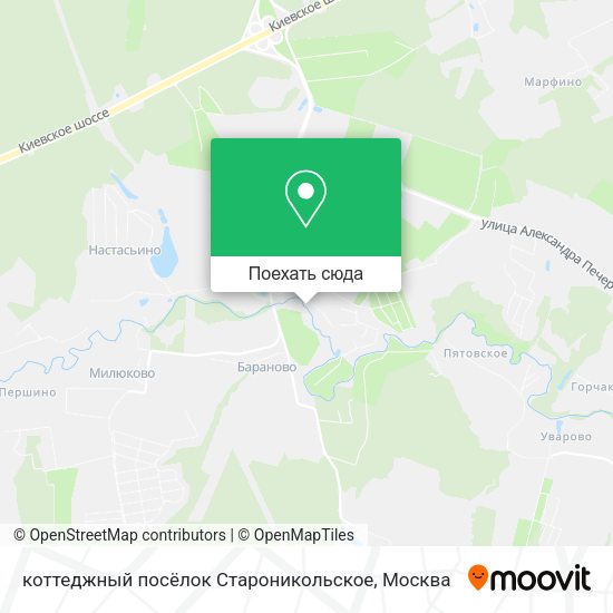 Карта коттеджный посёлок Староникольское