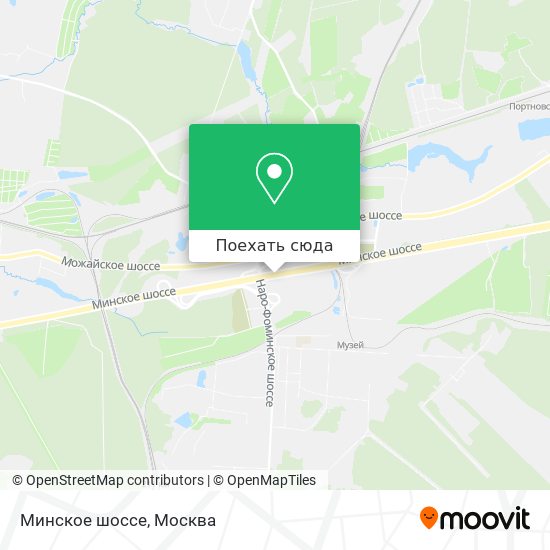 Карта Минское шоссе