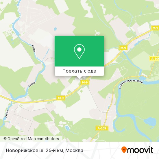 Карта Новорижское ш. 26-й км
