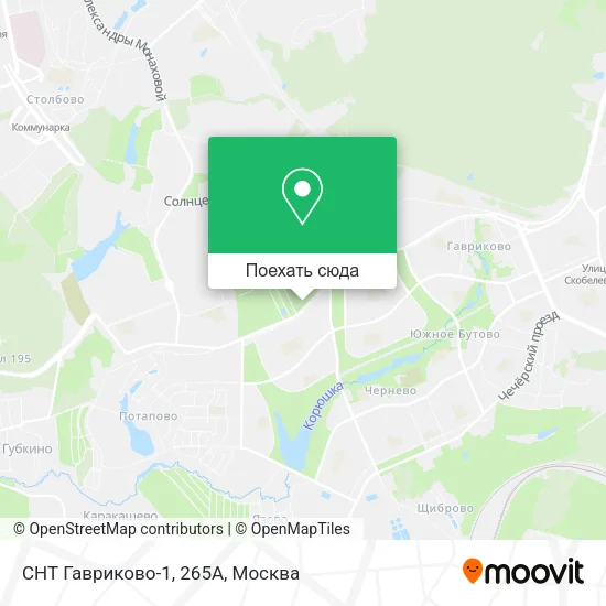 Карта СНТ Гавриково-1, 265А