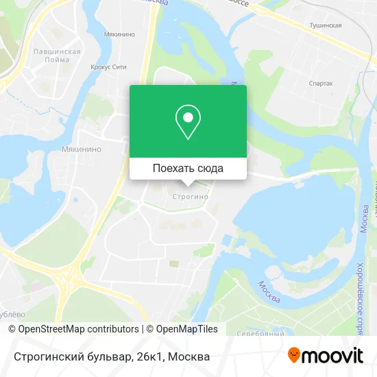 Карта Строгинский бульвар, 26к1