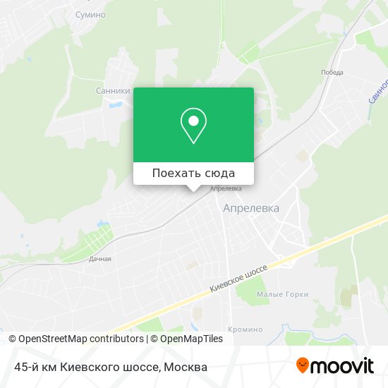 Карта 45-й км Киевского шоссе