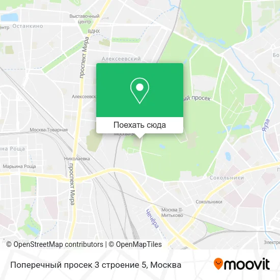 Карта Поперечный просек 3 строение 5