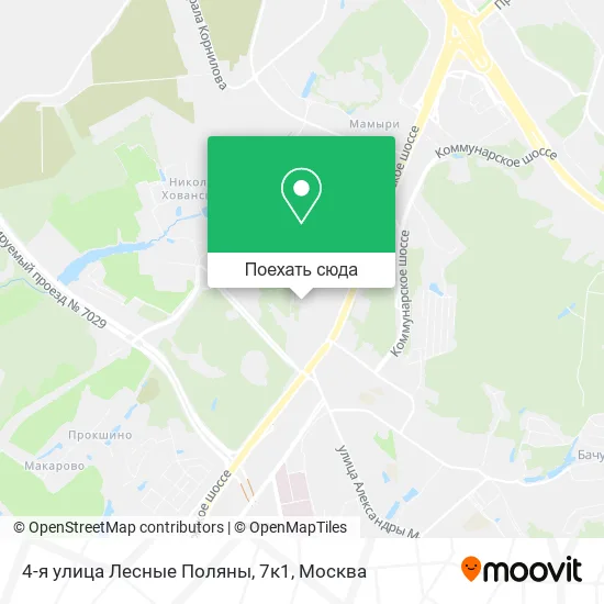 Карта 4-я улица Лесные Поляны, 7к1