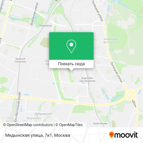 Карта Медынская улица, 7к1