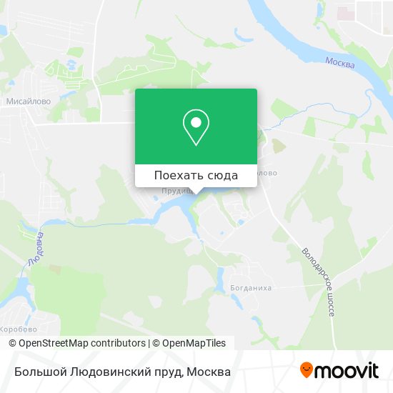 Карта Большой Людовинский пруд