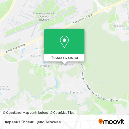 Карта деревня Голенищево