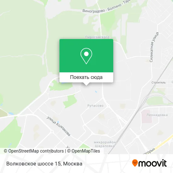 Карта Волковское шоссе 15