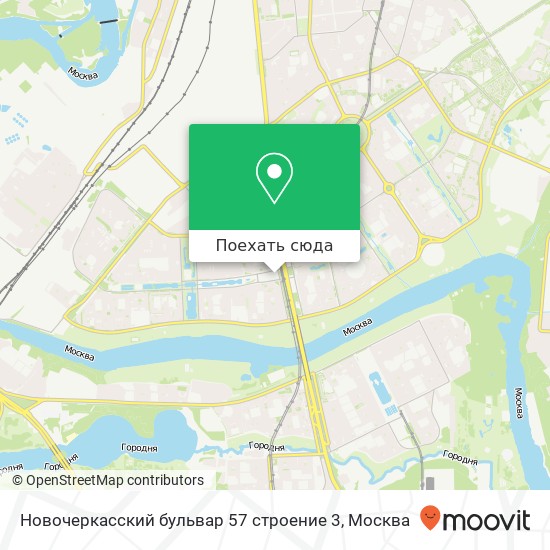 Карта Новочеркасский бульвар 57 строение 3