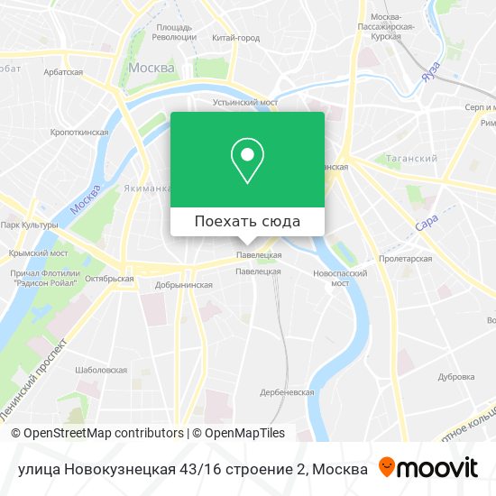 Карта улица Новокузнецкая 43 / 16 строение 2