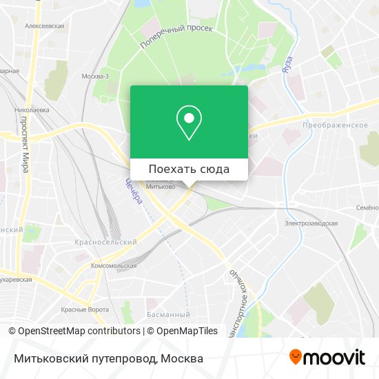 Карта Митьковский путепровод