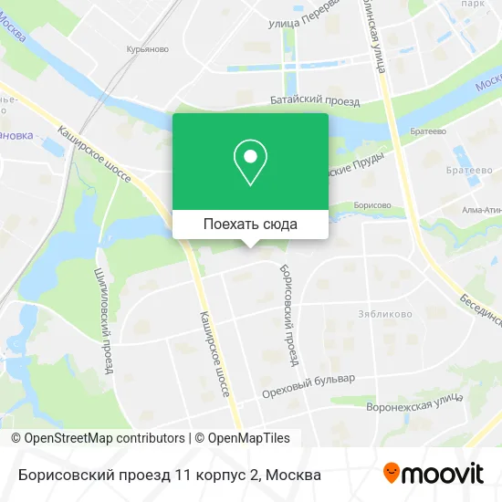 Карта Борисовский проезд 11 корпус 2