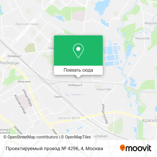 Карта Проектируемый проезд № 4296, 4