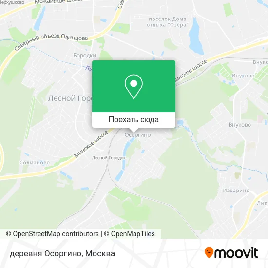 Карта деревня Осоргино