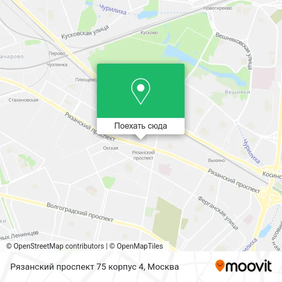 Карта Рязанский проспект 75 корпус 4