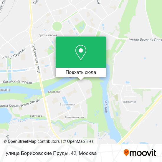 Карта улица Борисовские Пруды, 42