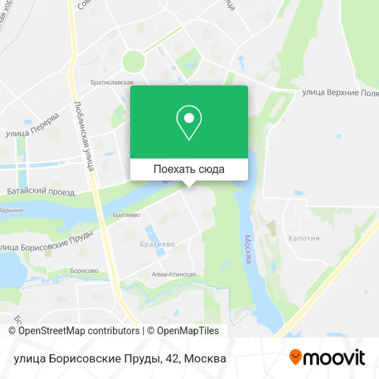 Карта улица Борисовские Пруды, 42