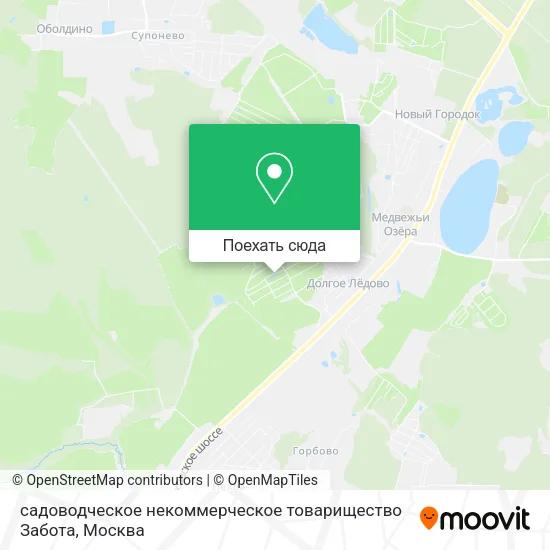 Карта садоводческое некоммерческое товарищество Забота