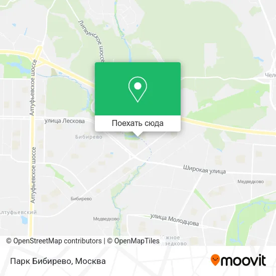 Карта Парк Бибирево