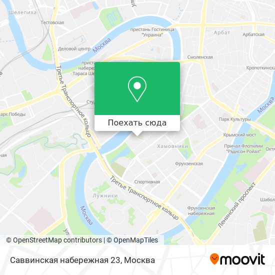 Карта Саввинская набережная 23
