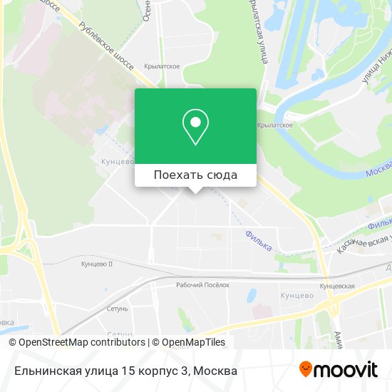 Карта Ельнинская улица 15 корпус 3