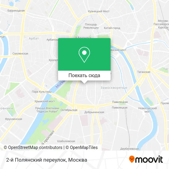 Карта 2-й Полянский переулок