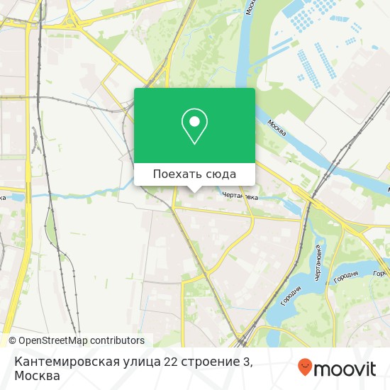 Карта Кантемировская улица 22 строение 3