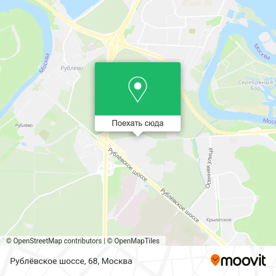 Карта Рублёвское шоссе, 68