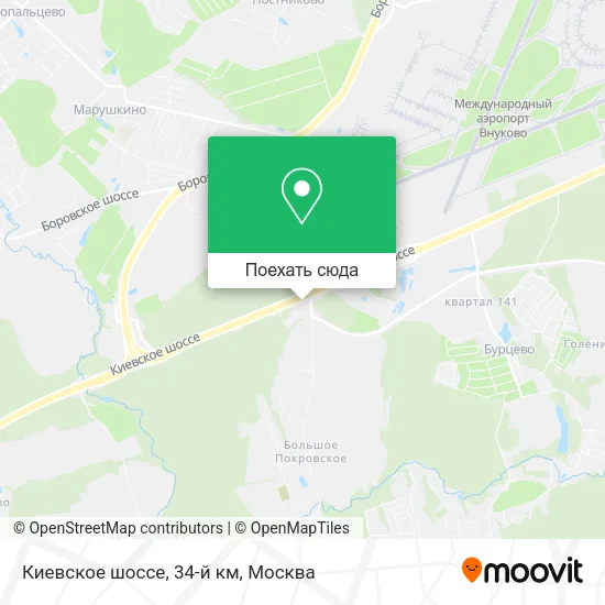 Карта Киевское шоссе, 34-й км