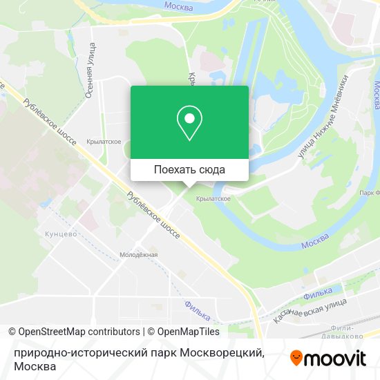 Карта природно-исторический парк Москворецкий