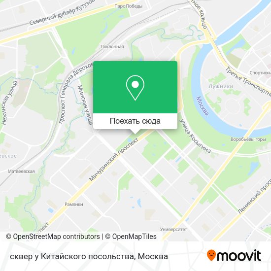 Карта сквер у Китайского посольства