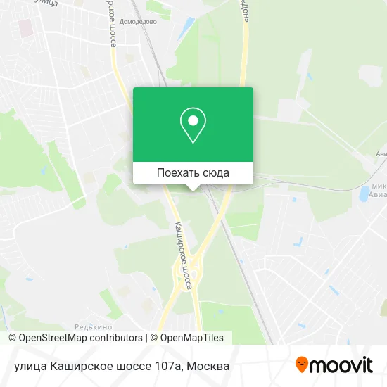 Карта улица Каширское шоссе 107а