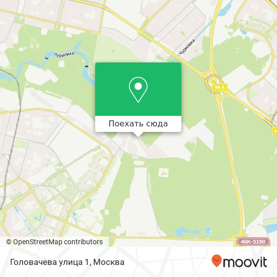 Карта Головачева улица 1